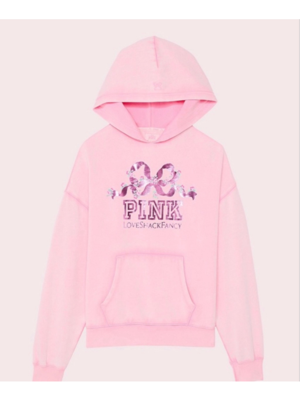 Pink X LoveShackFancy Oversized Sweat Shirt Pink Lollipop Wash Large SKU758